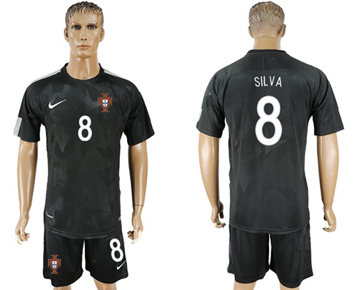 Portugal #8 Silva Away Soccer Country Jersey - Click Image to Close